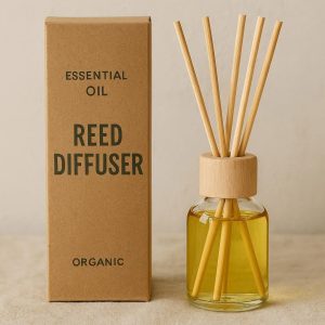 Natural Essential Oil Reed Diffuser Set with Bamboo Reeds Organic