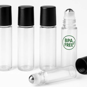 Plastic Roll On Bottles for Essential Oils BPA Free Leak Proof