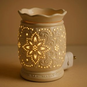 Decorative Ceramic Electric Wax Melt Warmer with Night Light